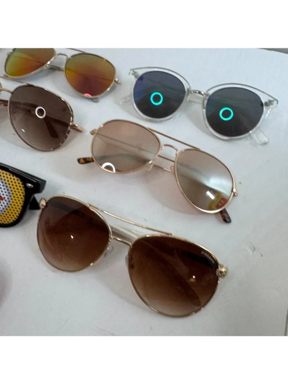 Fashion Sunglasses Lot of 9 Mixed Styles Aviator Novelty Retro Costume Shades